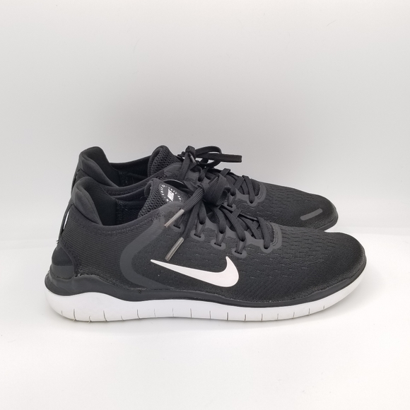 Nike Shoes - Nike Free RN 2018 Womens Athletic Running Workout Shoes Black White Size 10